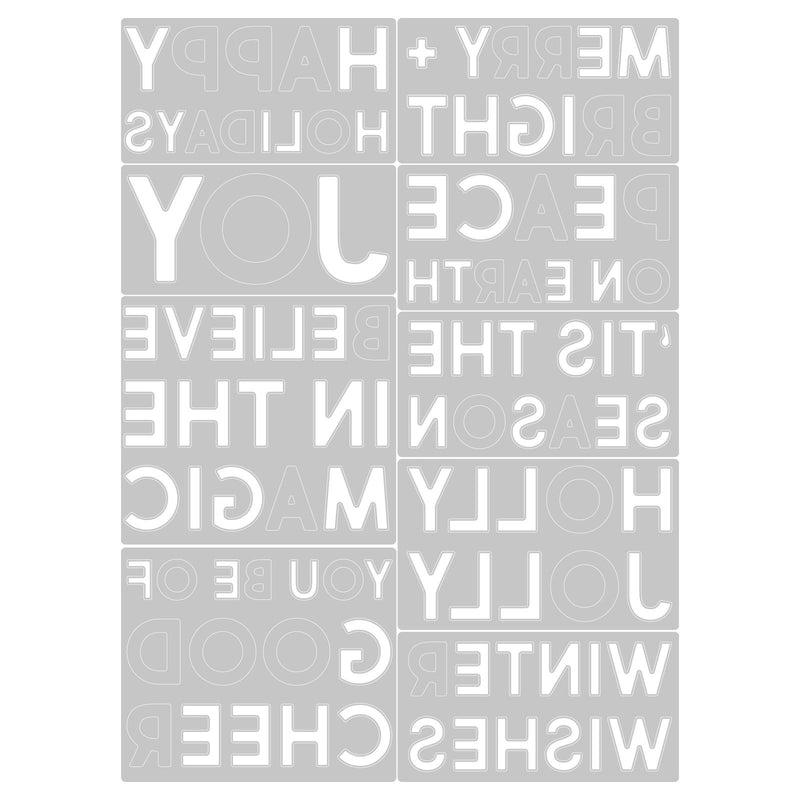 Afbeelding laden in galerijviewer, Sizzix • tim holtz thinlits die set bold text christmas 9pcs
