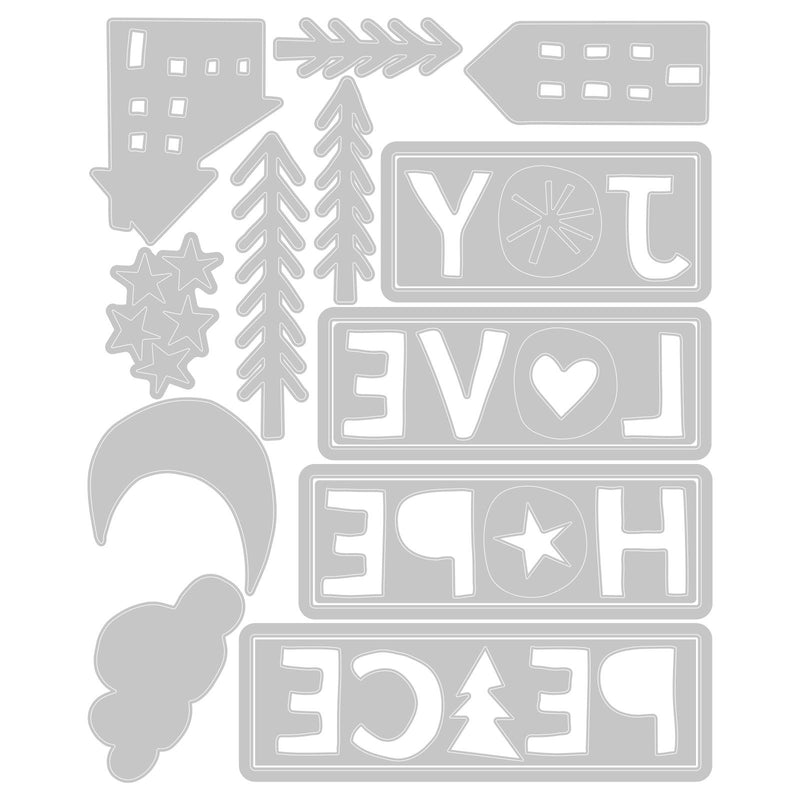 Afbeelding laden in galerijviewer, Sizzix • tim holtz thinlits die set christmas cutouts 16pcs
