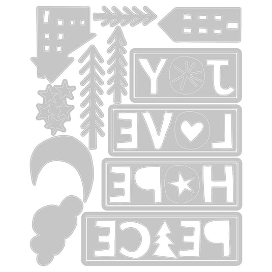 Sizzix • tim holtz thinlits die set christmas cutouts 16pcs