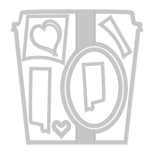 Sizzix • thinlits die set card café 8stuks