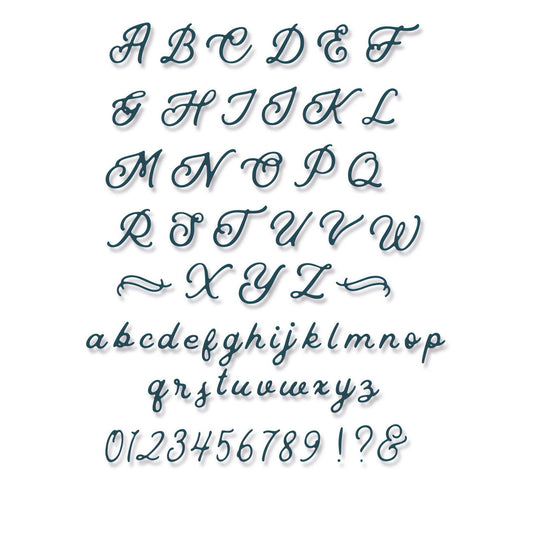 Sizzix • thinlits die scripted alphabet
