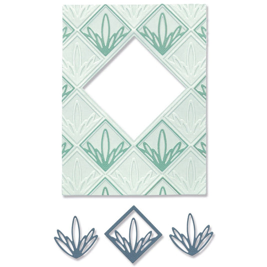 Sizzix • 3-d impresslits embossing folder ornate frame