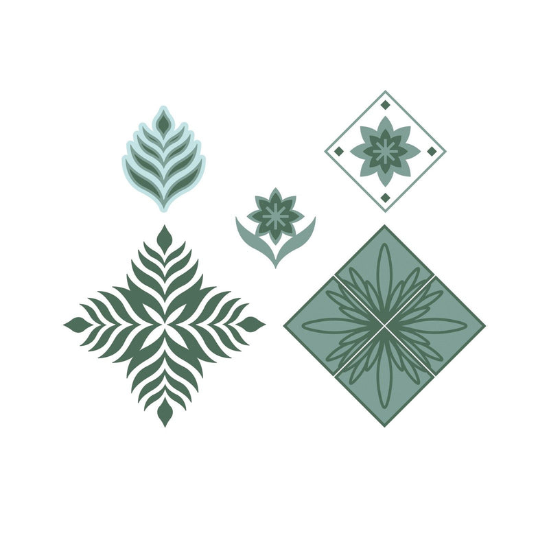 Afbeelding laden in galerijviewer, Sizzix • layered clear stamps set geo repeat 9stuks
