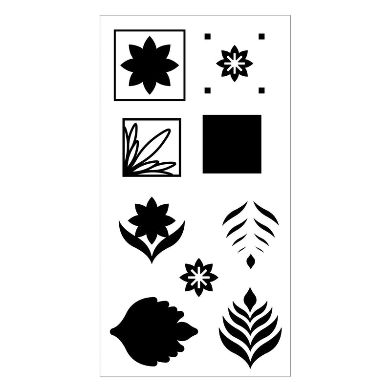 Afbeelding laden in galerijviewer, Sizzix • layered clear stamps set geo repeat 9stuks
