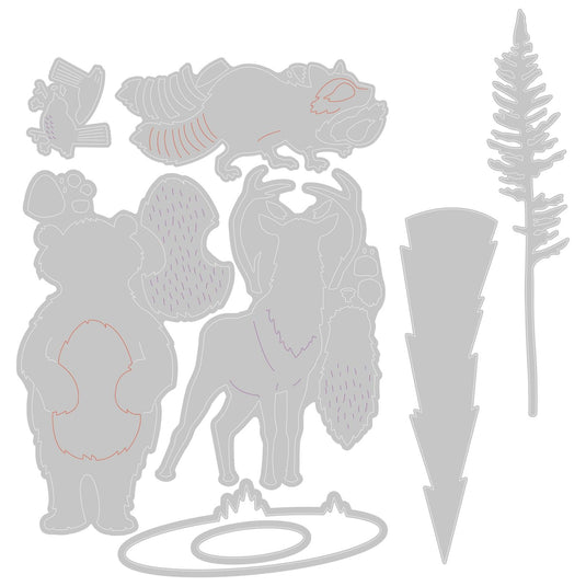 Sizzix • thinlits die set forest animals