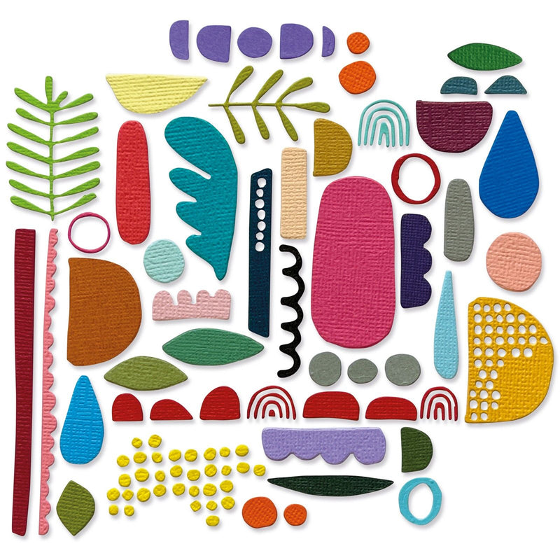 Afbeelding laden in galerijviewer, Sizzix • tim holtz thinlits die set abstract elements 43pcs

