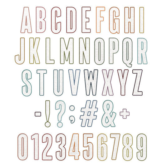 Sizzix • alphanumeric bulletin by tim holtz