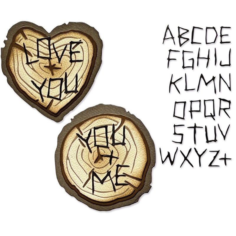 Afbeelding laden in galerijviewer, Sizzix • tim holtz thinlits die set wood slice 33pcs
