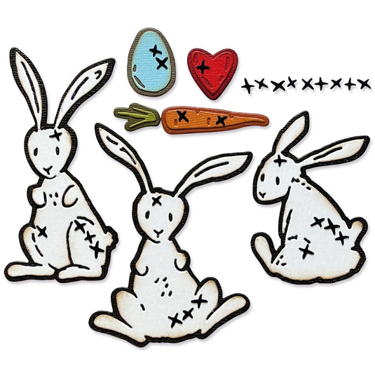 Sizzix • tim holtz thinlits die set bunny stitch 15pcs