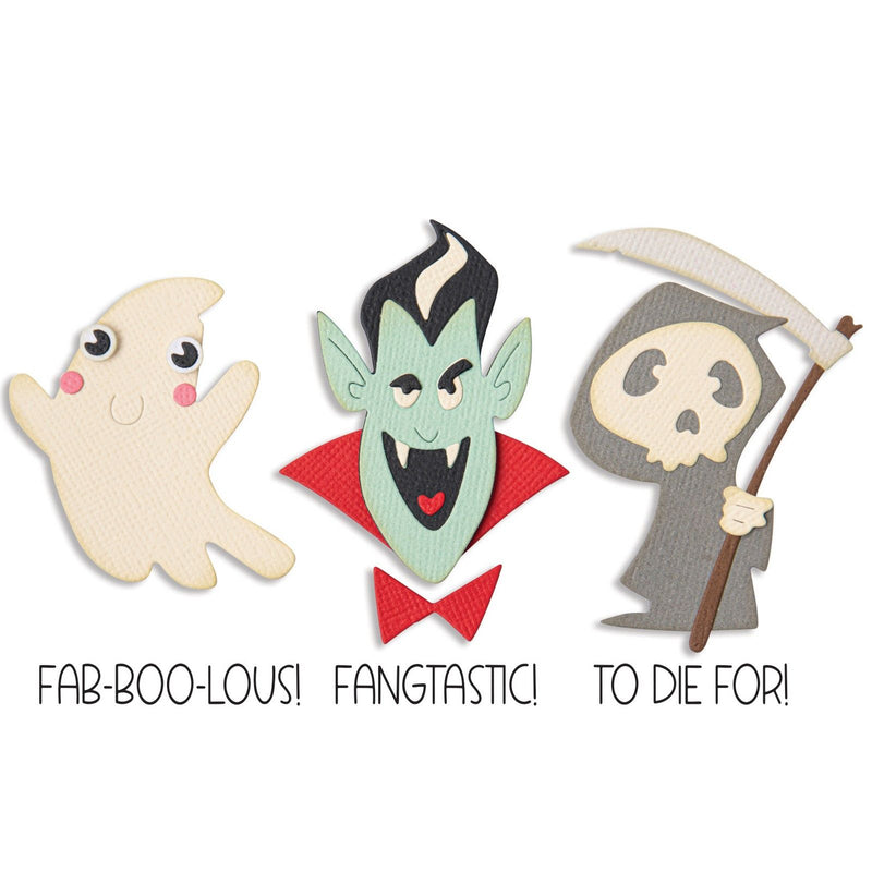 Afbeelding laden in galerijviewer, Sizzix • thinlits die set with stamps spooky friends
