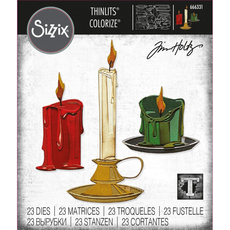 Afbeelding laden in galerijviewer, Sizzix • tim holtz thinlits die set candleshop colorize
