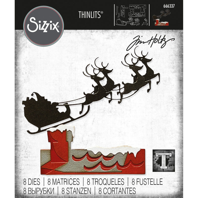 Afbeelding laden in galerijviewer, Sizzix • tim holtz thinlits die set reindeer sleigh
