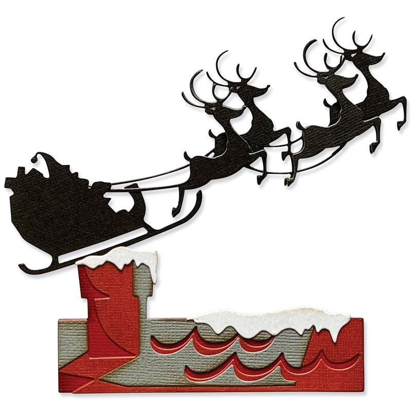 Afbeelding laden in galerijviewer, Sizzix • tim holtz thinlits die set reindeer sleigh
