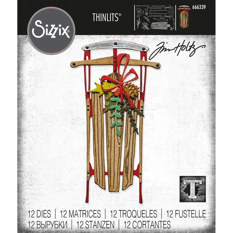 Afbeelding laden in galerijviewer, Sizzix • tim holtz thinlits die set vintage sled
