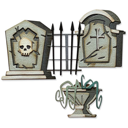 Sizzix • tim holtz thinlits die set graveyard colorize