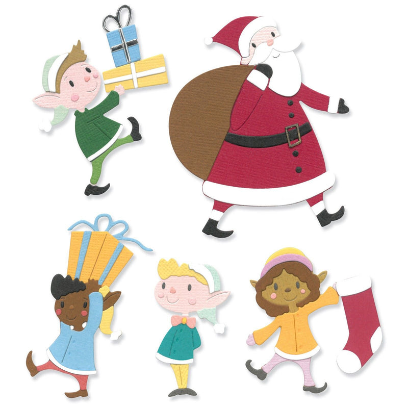 Afbeelding laden in galerijviewer, Sizzix • thinlits die set santa elves
