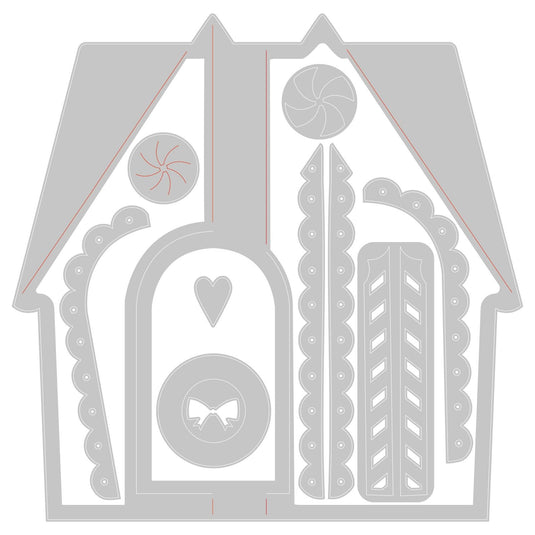Sizzix • thinlits die set card gingerbread house