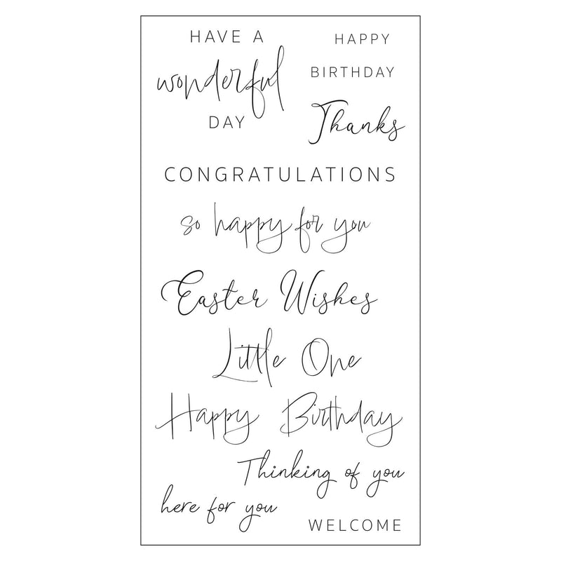 Afbeelding laden in galerijviewer, Sizzix • clear stamps daily sentiments 13pcs
