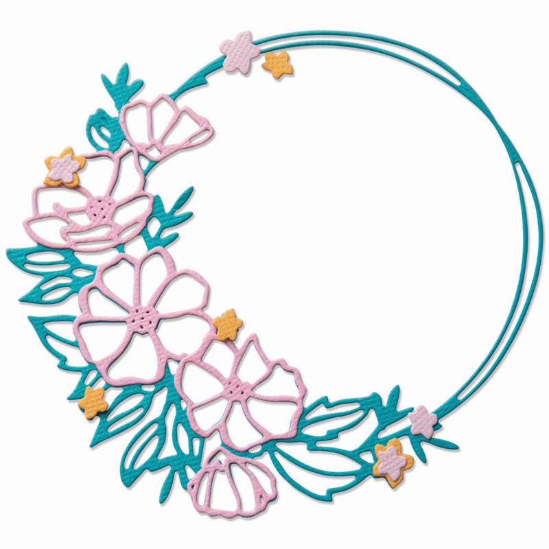Afbeelding laden in galerijviewer, Sizzix • thinlits die set floral round 7pcs

