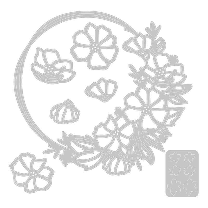 Afbeelding laden in galerijviewer, Sizzix • thinlits die set floral round 7pcs
