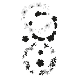 Sizzix • layered clear stamps botanic wreath 6pcs