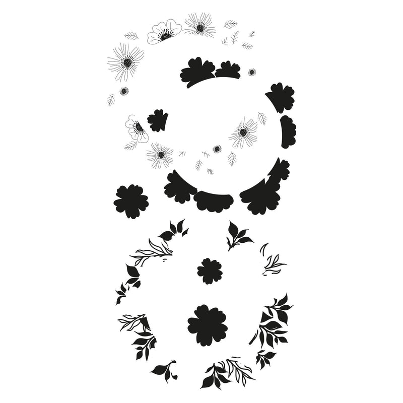 Afbeelding laden in galerijviewer, Sizzix • layered clear stamps botanic wreath 6pcs
