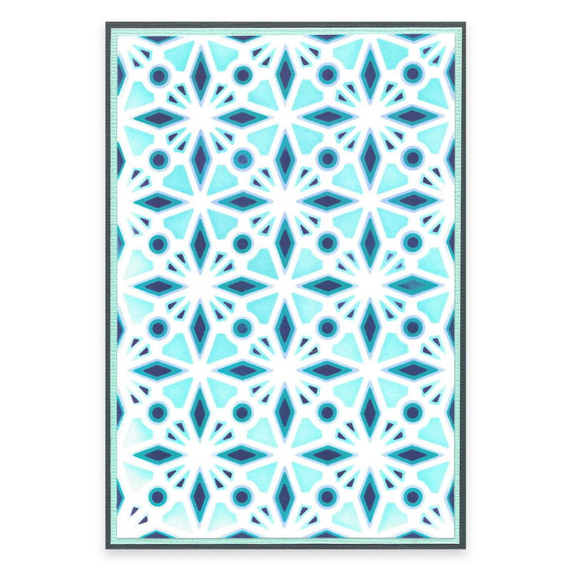 Afbeelding laden in galerijviewer, Sizzix • layered stencils a6 geo crystals 4pcs

