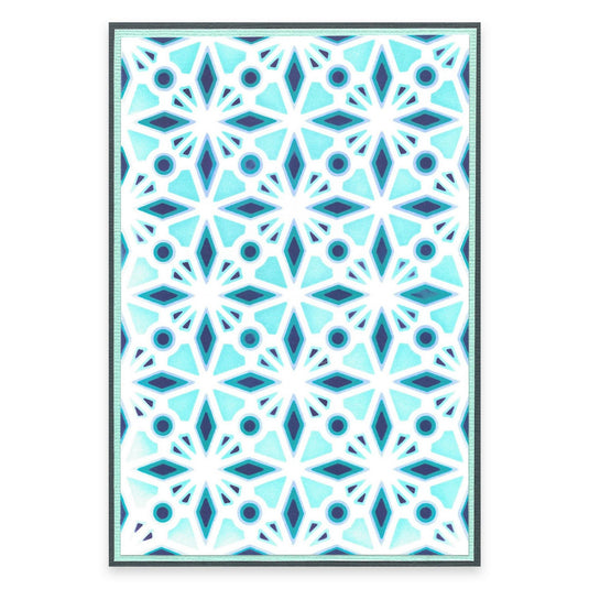 Sizzix • layered stencils a6 geo crystals 4pcs