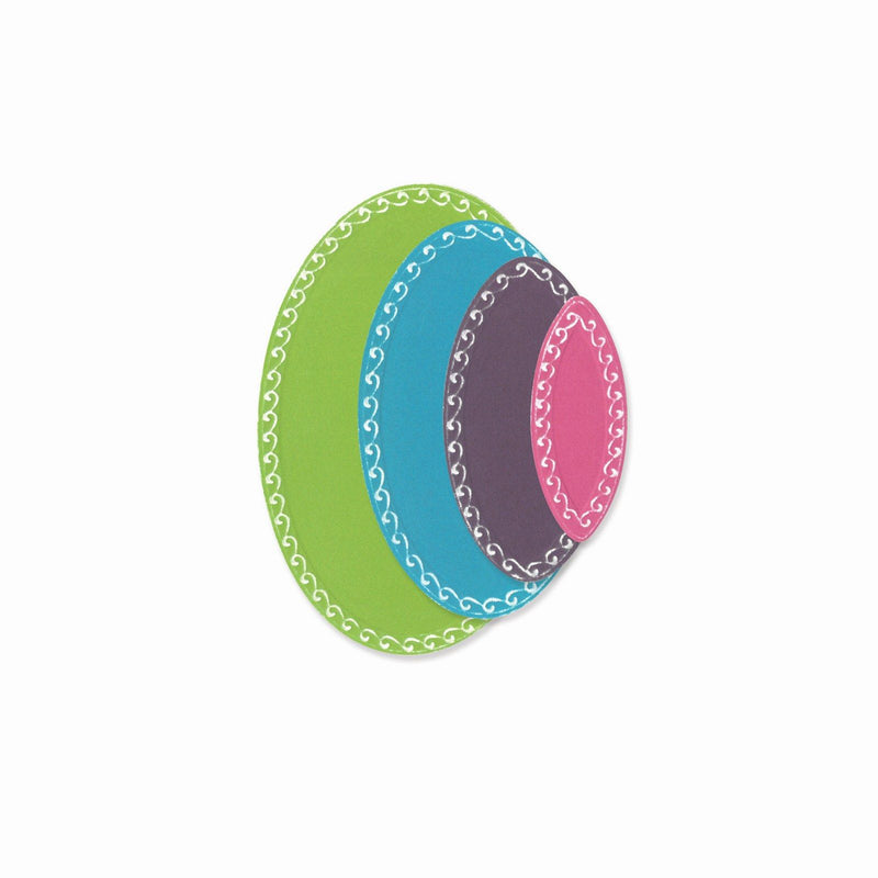 Afbeelding laden in galerijviewer, Sizzix • framelits die set fanciful clare classic ovals 9pcs
