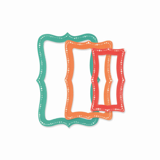 Sizzix • framelits die set fanciful doris dotted top note 8pcs
