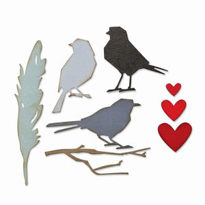 Sizzix • tim holtz thinlits die set vault lovebirds
