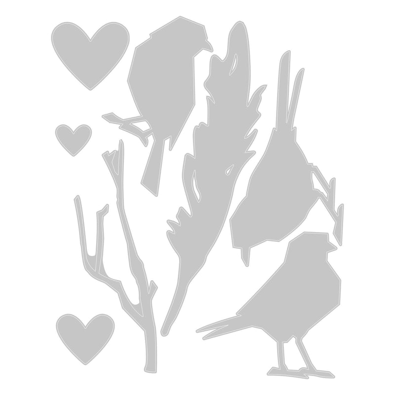 Afbeelding laden in galerijviewer, Sizzix • tim holtz thinlits die set vault lovebirds
