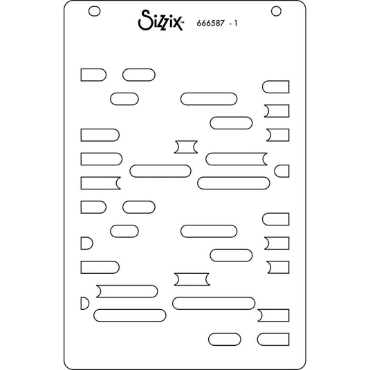 Sizzix • cosmopolitan layered stencils a6 downtown 4pcs