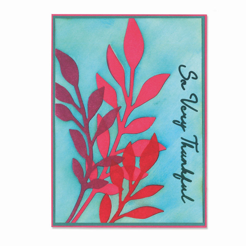 Afbeelding laden in galerijviewer, Sizzix • cosmopolitan layered stencils a6 frond 4pcs
