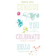 Sizzix • clear stamps set hello you sentiments 13pcs