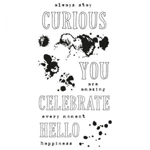 Sizzix • clear stamps set hello you sentiments 13pcs