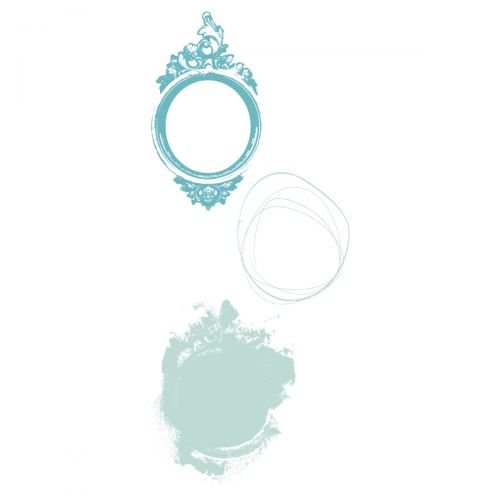 Afbeelding laden in galerijviewer, Sizzix • layered clear stamps set artsy regal frame 3pcs
