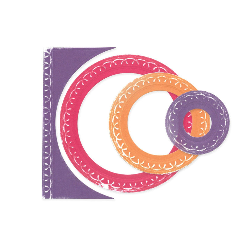 Afbeelding laden in galerijviewer, Sizzix • framelits die set fanciful alena arched circles 9pcs
