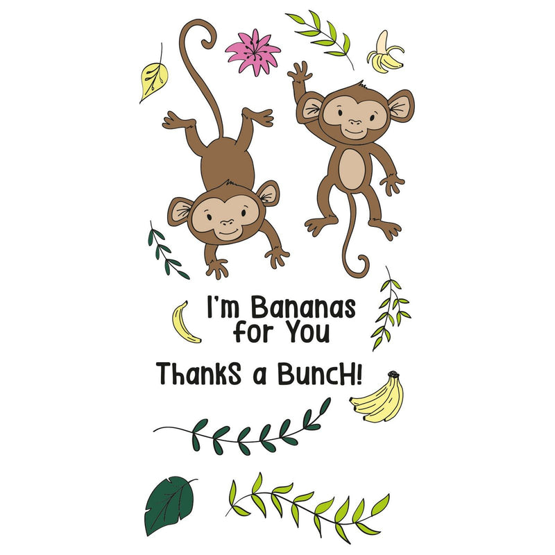 Afbeelding laden in galerijviewer, Sizzix • clear stamp set going bananas 15pcs
