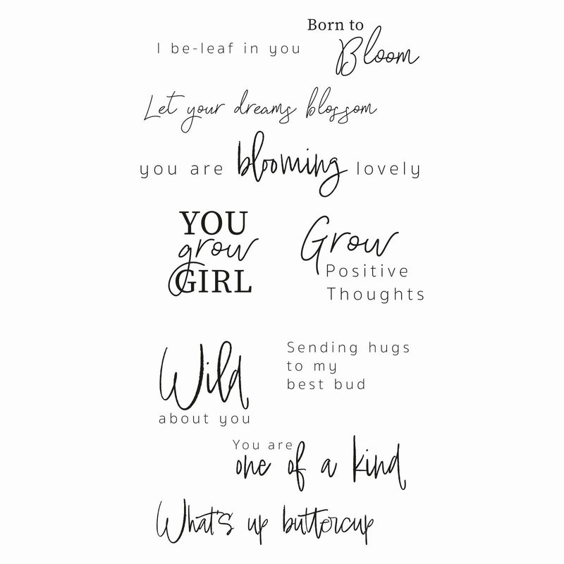 Afbeelding laden in galerijviewer, Sizzix • clear stamp set born to bloom 10pcs
