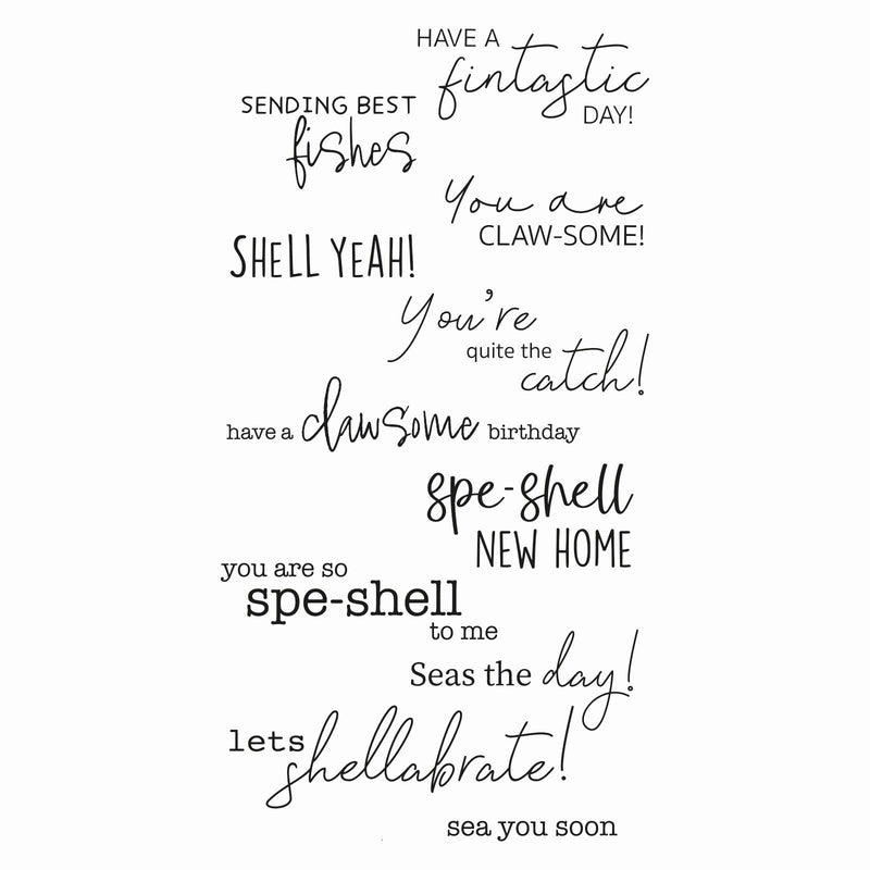 Afbeelding laden in galerijviewer, Sizzix • clear stamp set seas the day 11pcs
