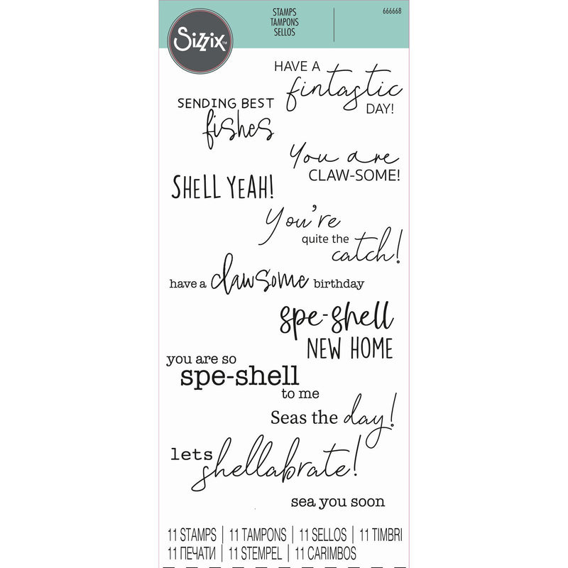 Afbeelding laden in galerijviewer, Sizzix • clear stamp set seas the day 11pcs
