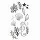 Sizzix • clear stamp set ocean elements 15pcs