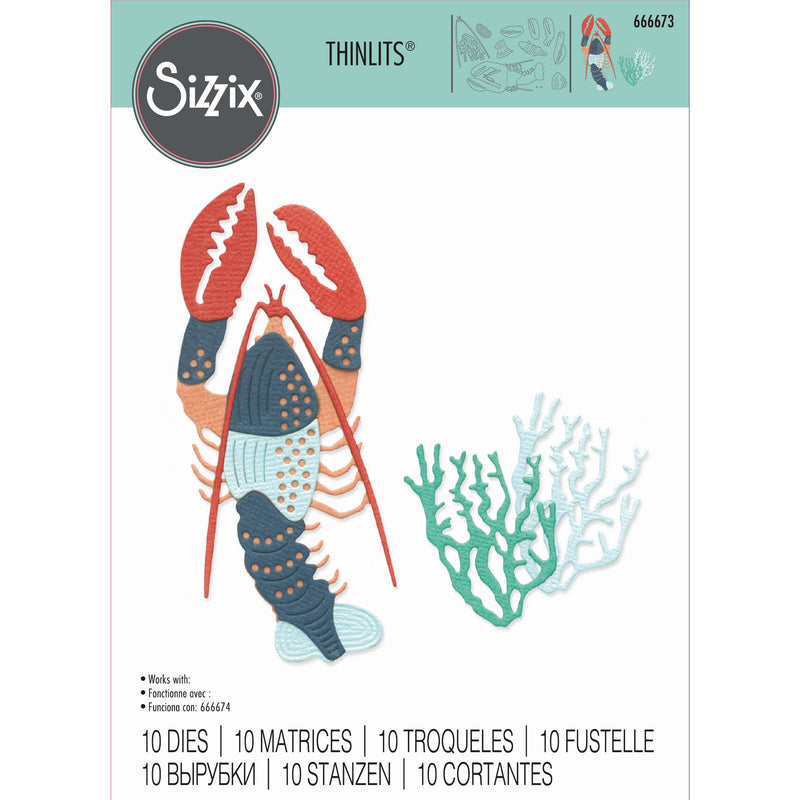 Afbeelding laden in galerijviewer, Sizzix • thinlits die set ocean critters 10pcs
