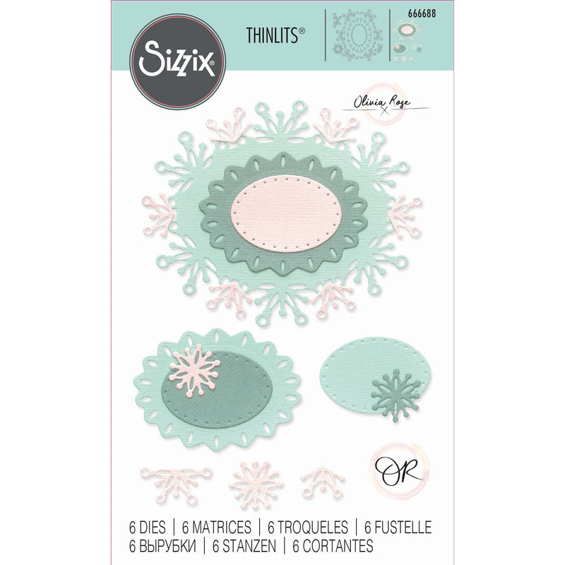 Afbeelding laden in galerijviewer, Sizzix • thinlits die set snowflake labels 6pcs
