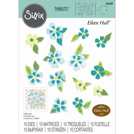 Sizzix • thinlits die set painterly blooms background 12pcs