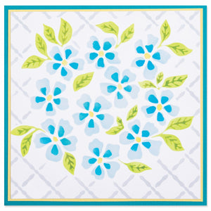 Sizzix • layered stencil watercolour flowers lattice 4pcs