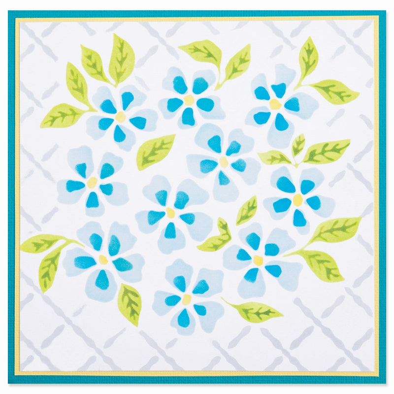Afbeelding laden in galerijviewer, Sizzix • layered stencil watercolour flowers lattice 4pcs
