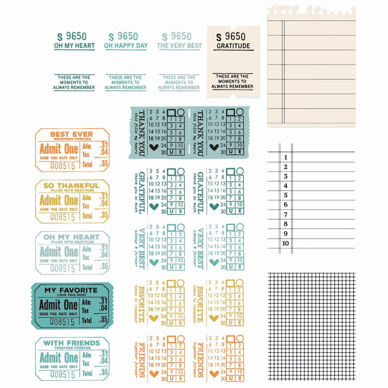 Afbeelding laden in galerijviewer, Sizzix • essentials clear stamp set a5 with framelits die forever journal 21pcs
