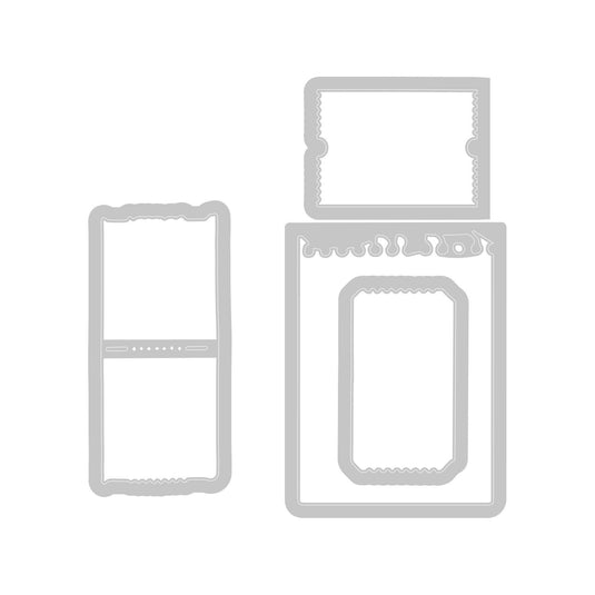 Sizzix • essentials clear stamp set a5 with framelits die forever journal 21pcs